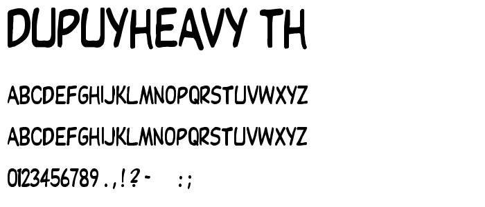 DupuyHeavy Th font